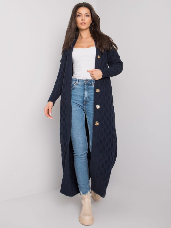 Comert cu Cardigan lung ridicat albastru Ulyana RUE PARIS