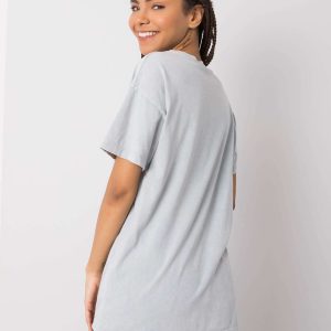 Magazin cu Tricou gris ridicol cu inscripția Michelle RUE PARIS