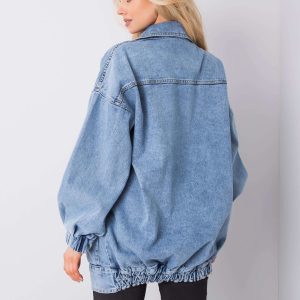 Tranzacționați cu jacheta ridicolă din denim Amber Ankita RUE PARIS