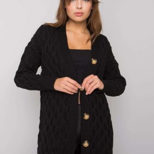 Comodat cu Cardigan negru lung Ulyana RUE PARIS