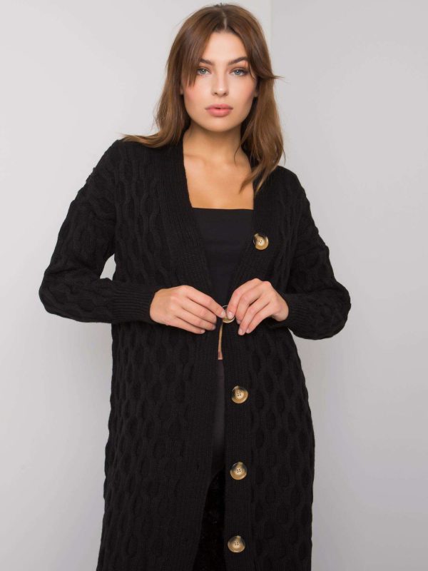 Comodat cu Cardigan negru lung Ulyana RUE PARIS