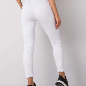 Pantaloni comert cu ridicata Cadence albi