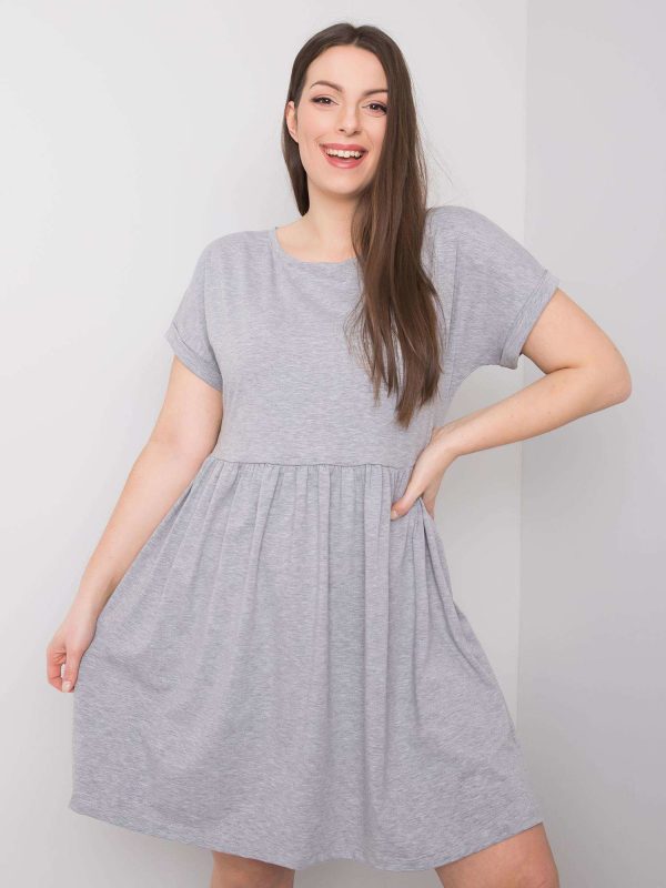 Comert cu ridicata Rochie Molly din Bomber Grey Melange Marimi mari