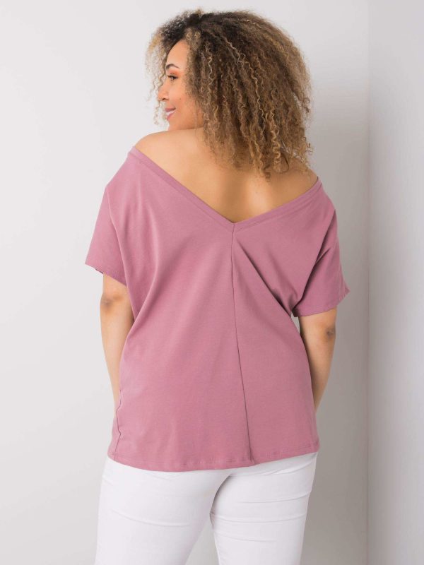 Cumpără cu ridicolul Beverly Tricou Plus Size Dirty Pink