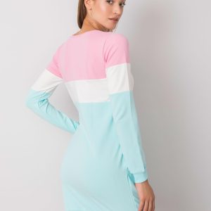 Comert cu ridicata Rochie roz si mint Feliciana RUE PARIS