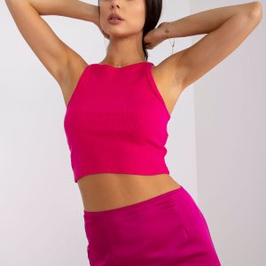 Bluza comerciala ridicata cu dungi fuchsia de Margo RUE PARIS