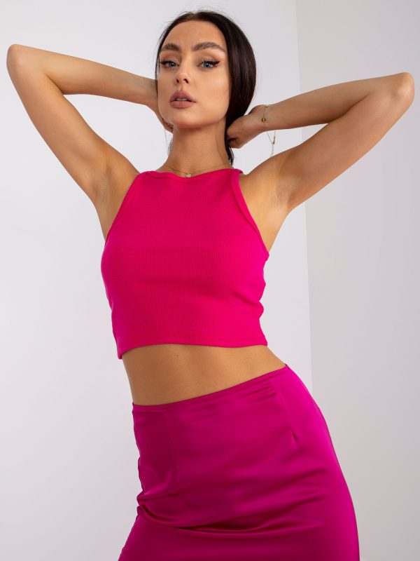 Bluza comerciala ridicata cu dungi fuchsia de Margo RUE PARIS