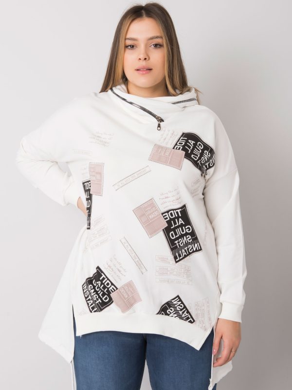 Velkoobchod Ecru Plus Size Hoodie Ives