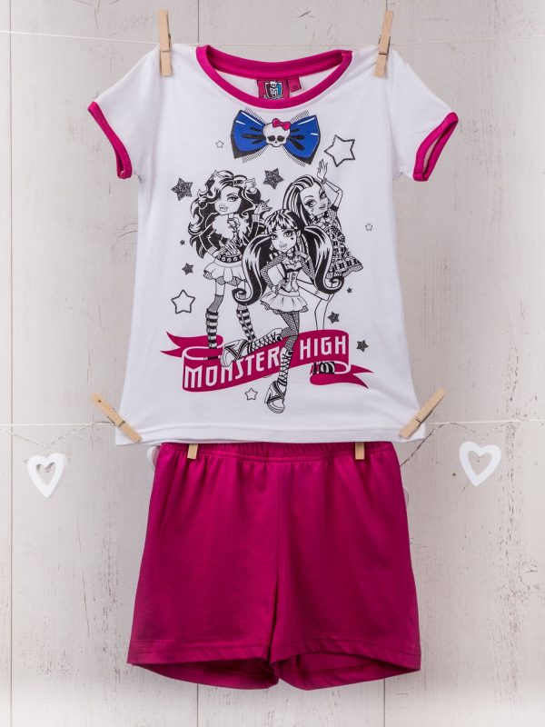 Velkoobchod Pyžamo pro dívky MONSTER HIGH s potiskem fuchsiová