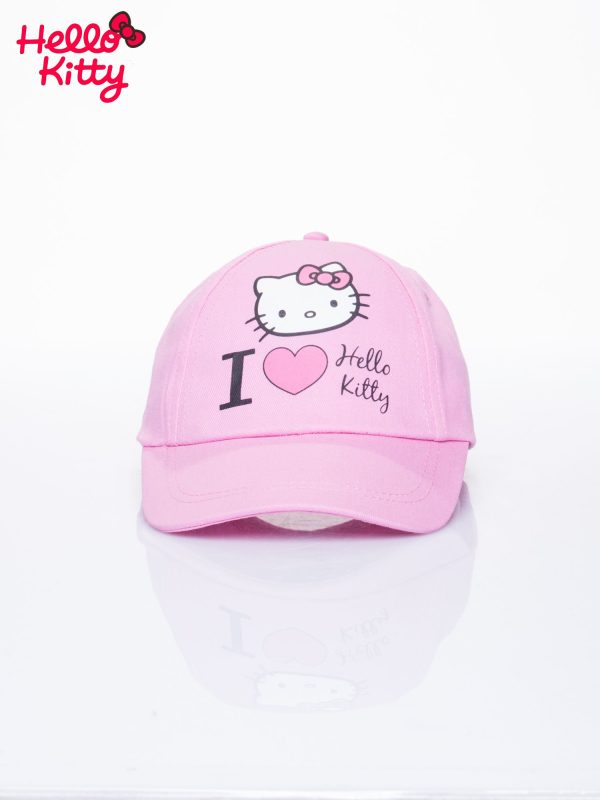 Velkoobchod Růžová kšiltovka pro dívku s motivem HELLO KITTY