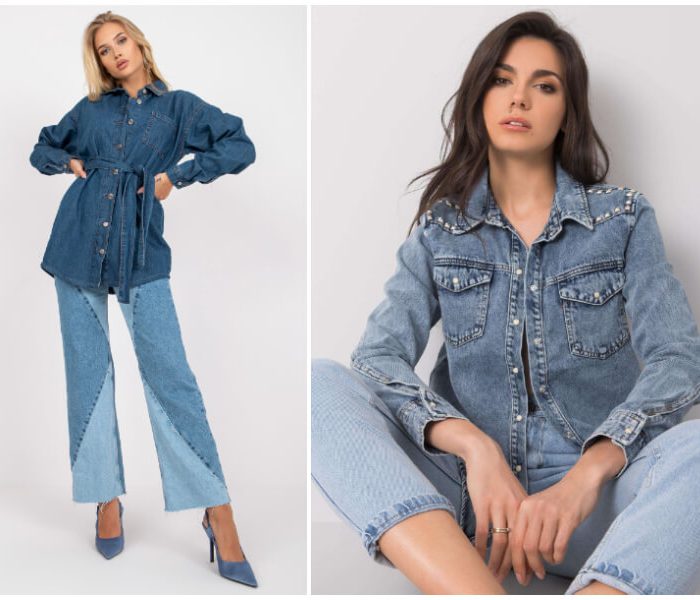 Velkoobchod dámských džínových košil – výběr mýtného v podzimní kolekci