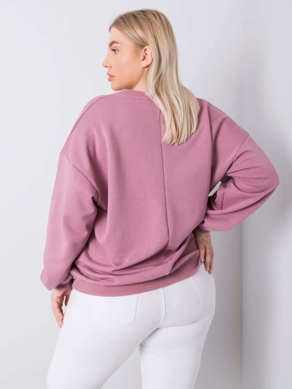 Velkoobchod Špinavě rožová mikina plus size Mischa