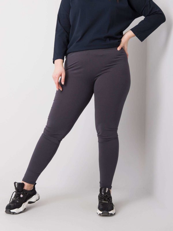 Velkoobchodní bavlněné legíny Phoebe Graphite Plus Size