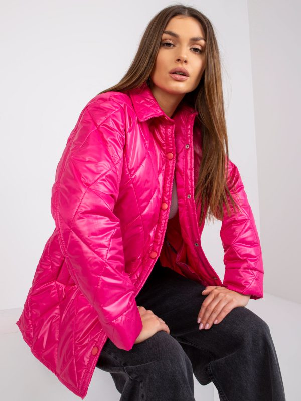 Velkoobchodní prošívaná bunda Callie Pink Fleece RUE PARIS