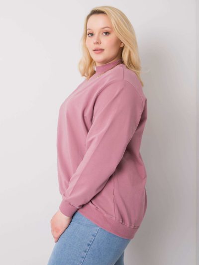 Velkoobchod Špinavě růžová mikina plus size bavlna Harmony