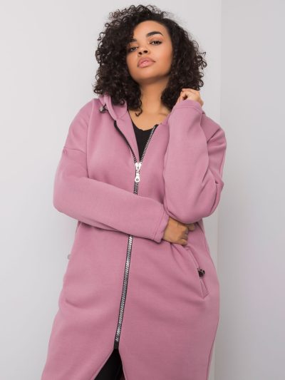 Velkoobchodní mikina s kapucí Nellie Dirty Pink Oversized