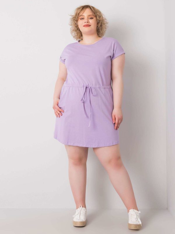 Velkoobchodní svíčky Fialové mini šaty Plus Size Base Kori