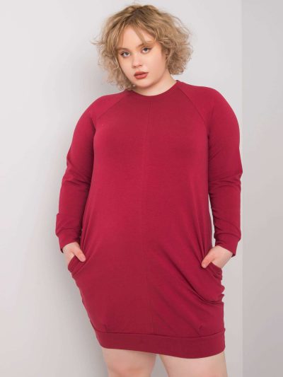 Velkoobchodní vínové šaty Plus Size Ariadne