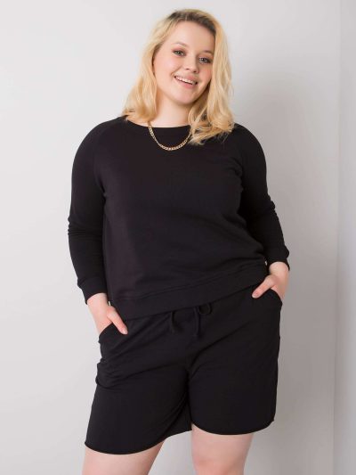 Velkoobchodní černé šortky Winnie Plus Size