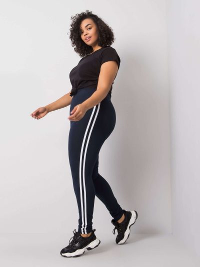 Velkoobchodní bavlněné legíny Millie's Navy Plus Size