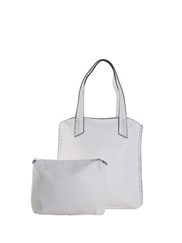Veľkoobchod Biela priestranná 2v1 ekologická kožená taška cez rameno
