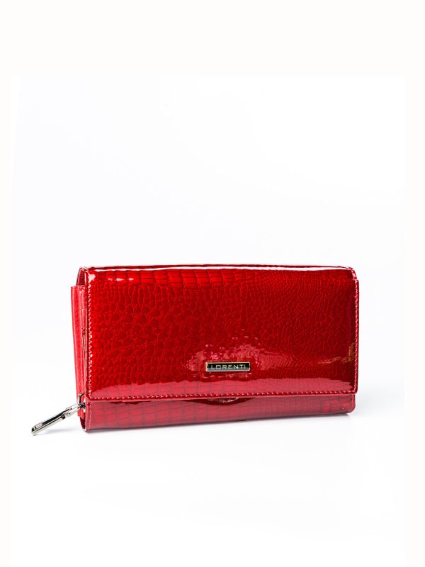 Veľkoobchod Červená lakovaná kožená peňaženka