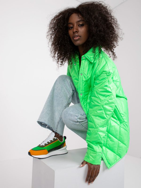 Veľkoobchod Zelená prešívaná bunda pre ženy Callie RUE PARIS