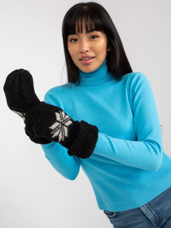Veľkoobchod Čierne izolované zimné rukavice s jedným prstom