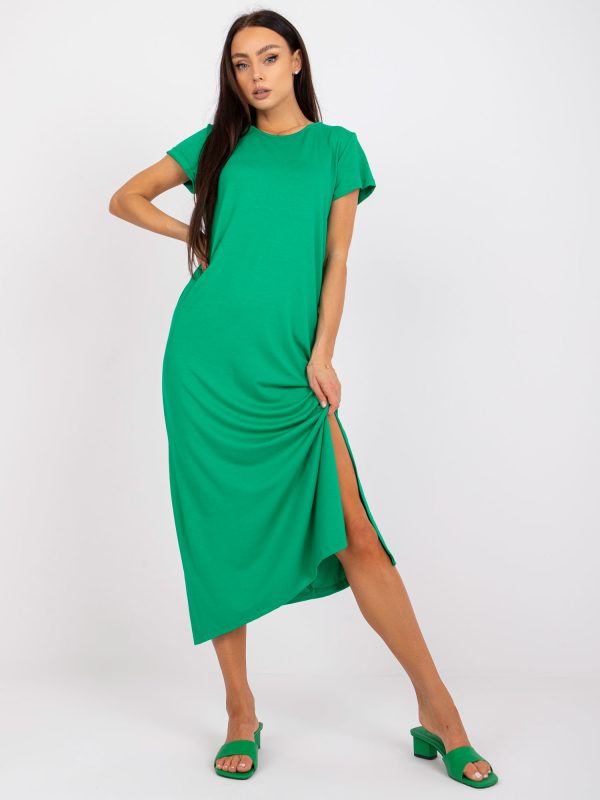 Veľkoobchod Zelené základné dlhé šaty Liliane