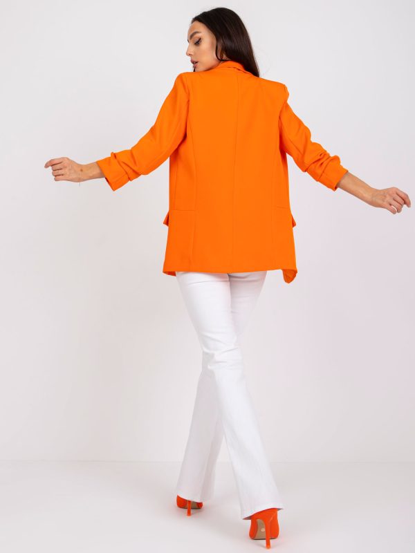 Veľkoobchod Oranžová bunda pre ženy s podšívkou Adela