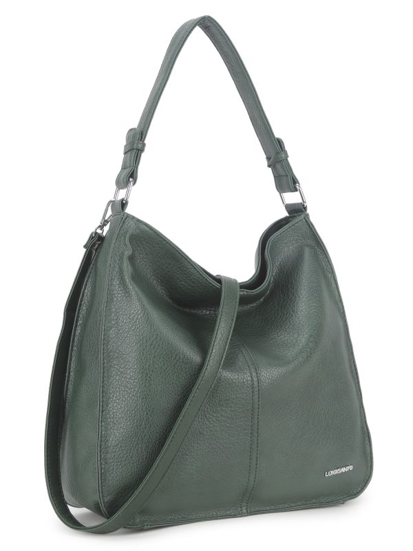 Veľkoobchod LUIGICANTO Zelená ekologická kožená taška cez rameno
