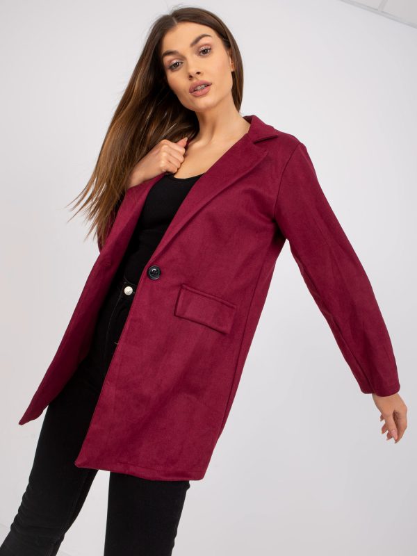 Veľkoobchod Tmavo fialová ekologická semišová bunda pre ženy od Irminy
