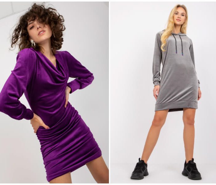 Velúrové dámske šaty veľkoobchod – musíte ich mať