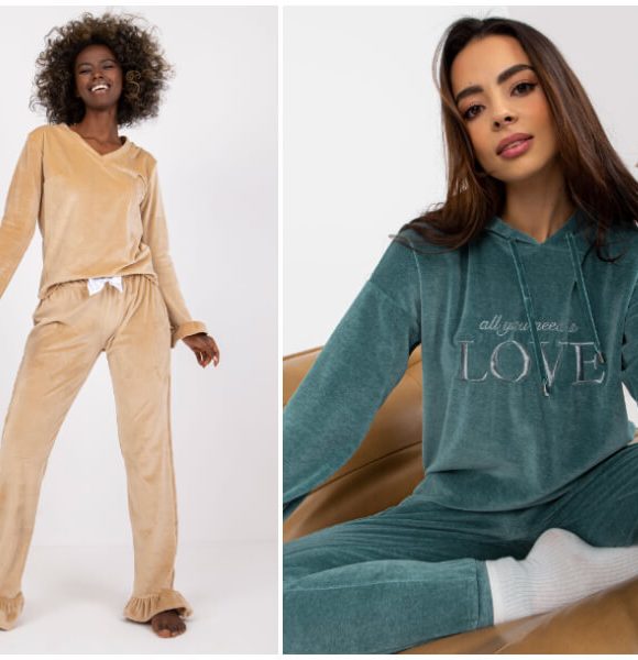 Velúrové pyžamo z veľkoobchodu – perfektná spacia súprava na zimu