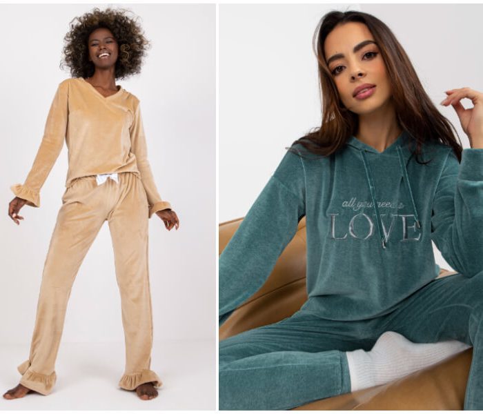 Velúrové pyžamo z veľkoobchodu – perfektná spacia súprava na zimu