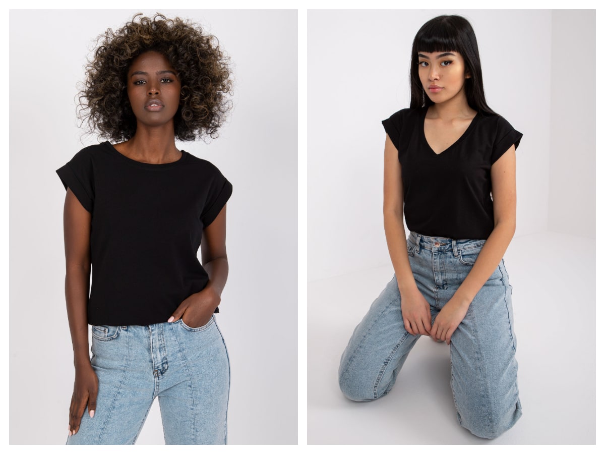 Čierne tričko basic – minimalizmus v módnom štýle