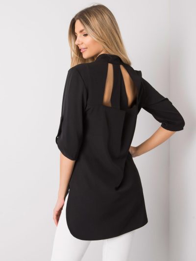 Veľkoobchodná čierna dlhá košeľa pre ženy Hadleigh RUE PARIS