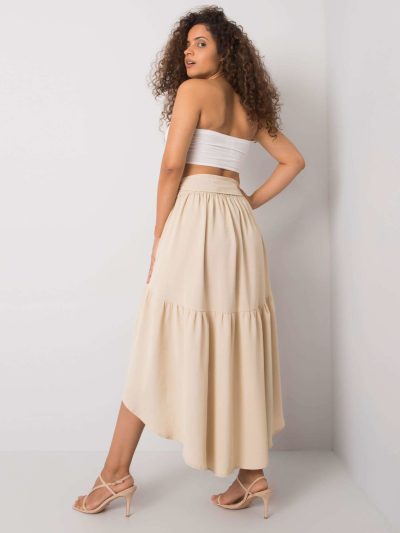 Veľkoobchodná béžová asymetrická sukňa Shayna RUE PARIS