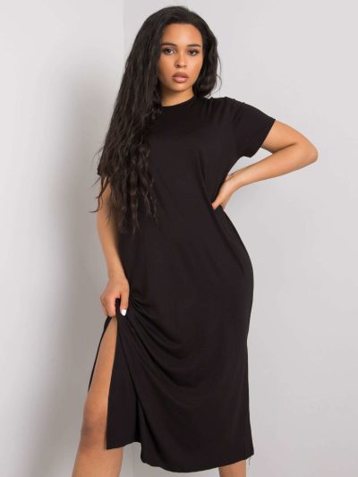Veľkoobchodné čierne šaty Nanette pre moletky
