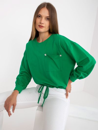 Veľkoobchodná zelená bavlnená mikina RUE PARIS