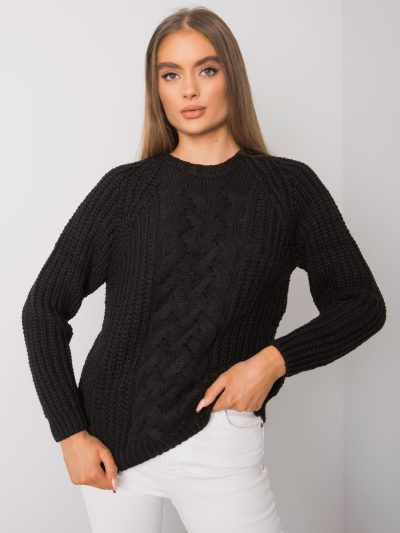 Veľkoobchod Čierny pletený sveter Jacksonville RUE PARIS