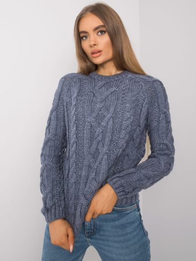 Veľkoobchod Modrý pletený sveter Milford RUE PARIS
