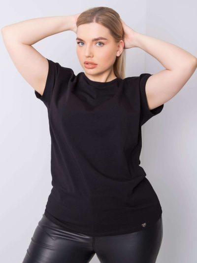 Veľkoobchodné čierne tričko pre moletky Leanne