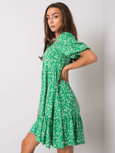 Veľkoobchodné zelené viskózové šaty Dianey RUE PARIS
