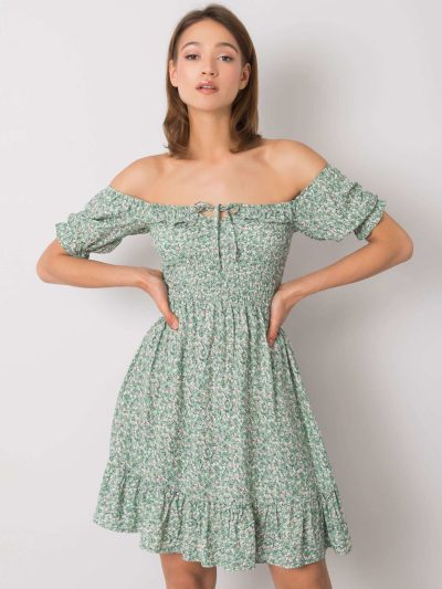 Veľkoobchod Zelené šaty s volánom Marceline RUE PARIS
