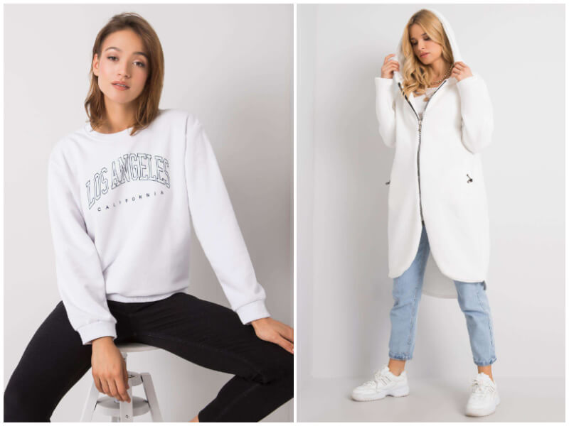 Dámska biela mikina – objednajte si hit streetwear