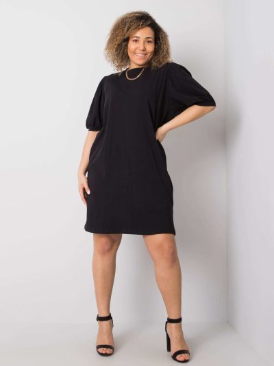 Veľkoobchodné jazmínové čierne bavlnené mini šaty pre moletky