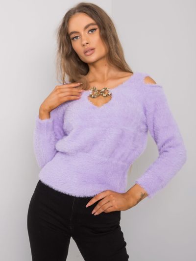 Veľkoobchodný fialový sveter Leandre RUE PARIS