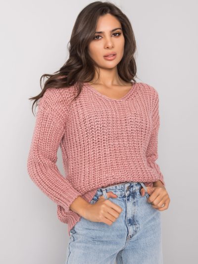 Veľkoobchodný pletený sveter špinavý ružový Worthington RUE