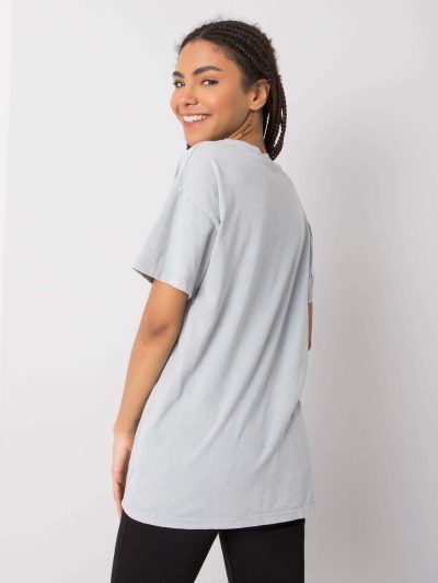 Veľkoobchodné šedé tričko Michelle RUE PARIS